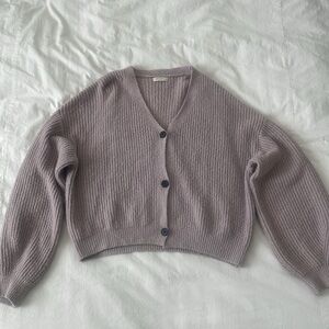Miss Love Lavender Knit Cardigan